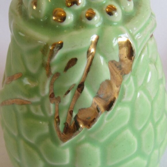 Vintage Wade Emerald Gold Bramble Condiment Set, Made in England, 5 pc Set  b222 - Picture 4 of 9